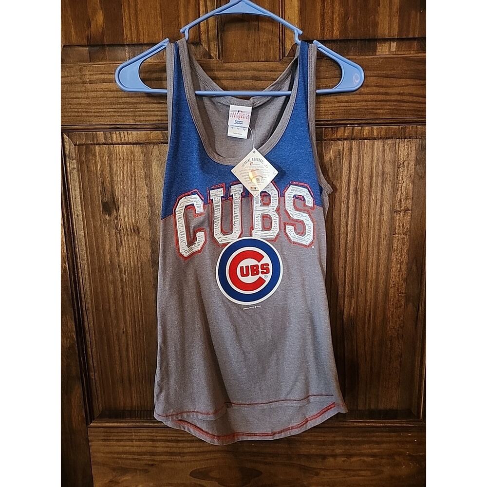 Genuine Merchandise-Women's Medium MLB Chicago Cubs Blue red tank top shirt
